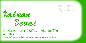 kalman devai business card